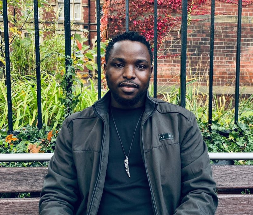 portrait of Emmanuel Erhijodo on Leeds University campus
